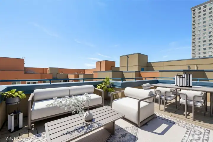 AND... the rooftop deck! This is the deck just for this unit. 250 sqft of outside living space.