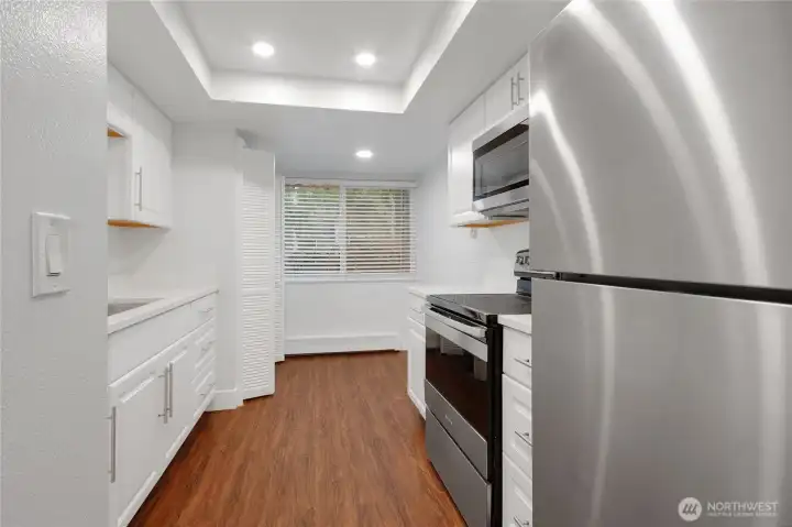 Kitchen with eat-in area.