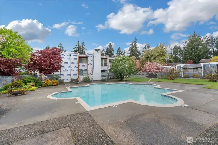 Outdoor pool near your home.