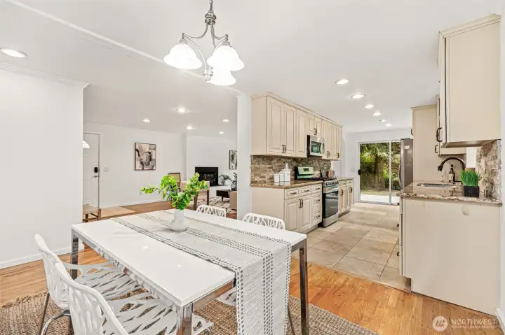 Open kitchen.