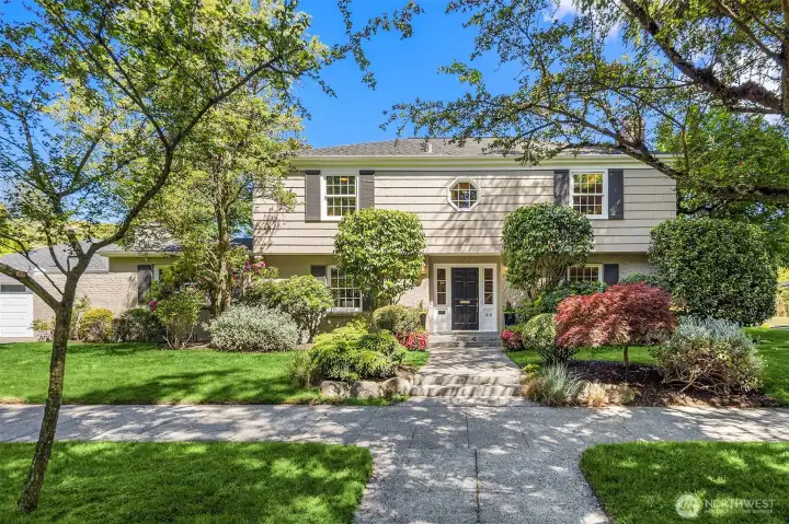 Gracefully positioned on a prominent corner lot, this stately 1939 Seattle Colonial is nestled in one of the city’s most coveted neighborhoods.