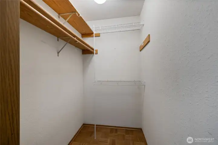 Primary closet Primary closet