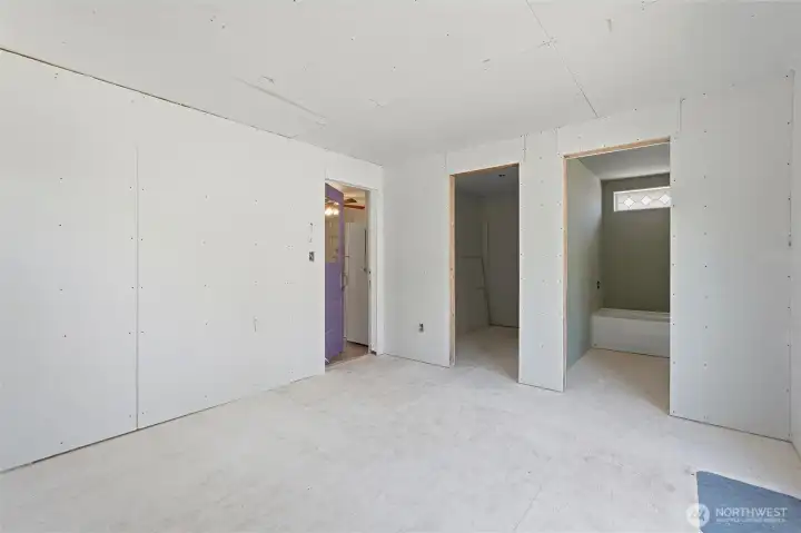 Prepped for Primary on main, walk-in closet and Bathroom