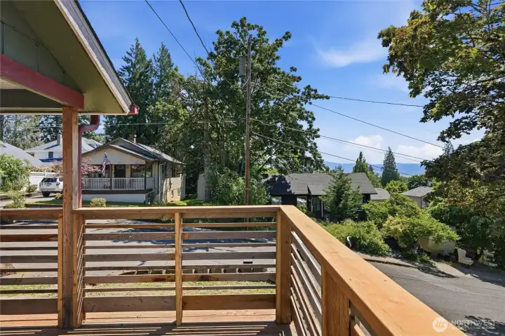 View of Mt Hood from the deck