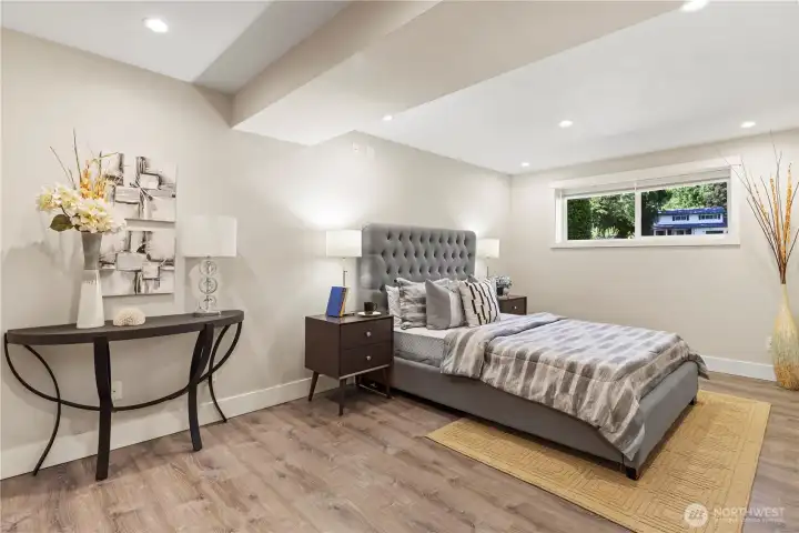 The real primary bedroom is on the lower level - generous bedroom space The real primary bedroom is on the lower level - generous bedroom space