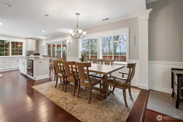 Large Dining area adjacent to Kitchen