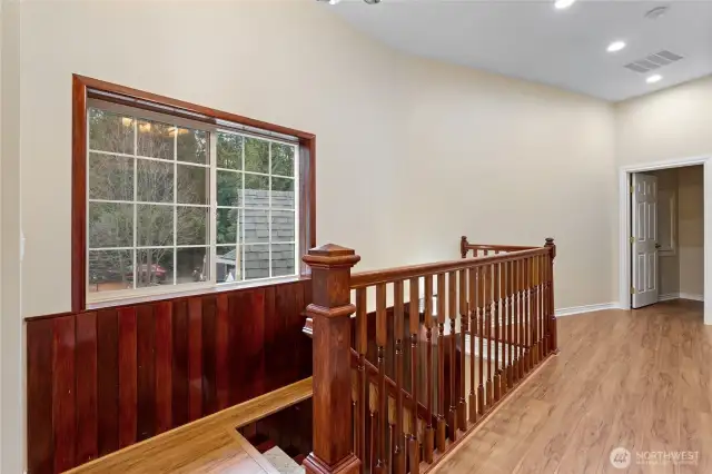 Upstairs Hallway access to three Bedrooms and Bath
