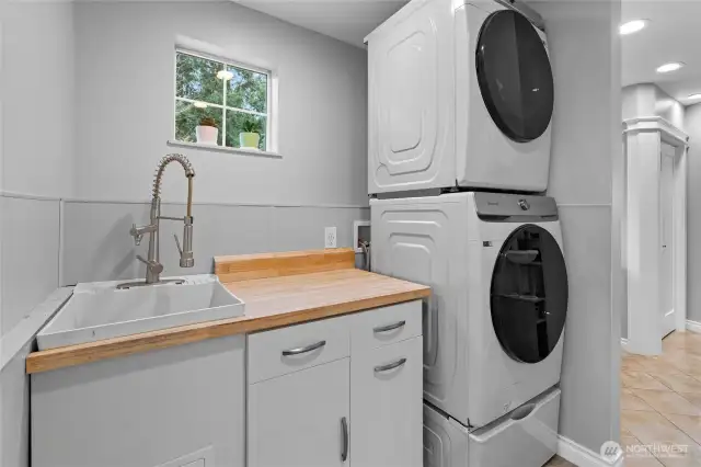 Laundry appliances and  utility sink