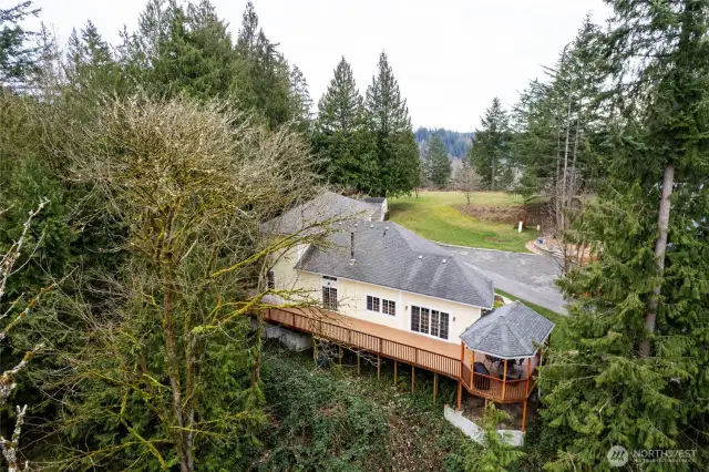 Wooded area on backside
