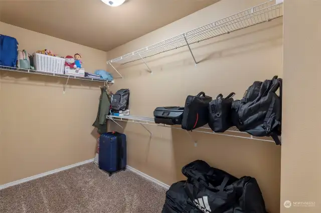 Lots of room in the primary walk in closet.