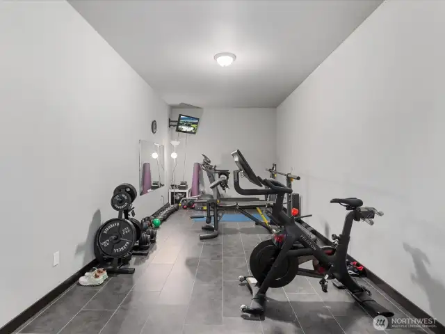 Basement / Flex space currently used as a home gym