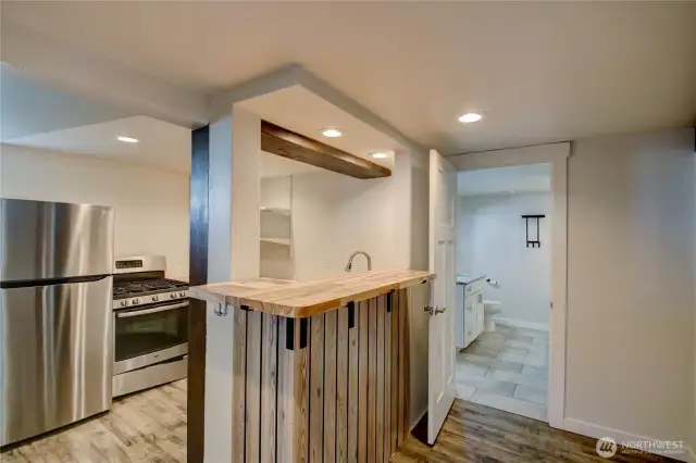 Lower level kitchen bar