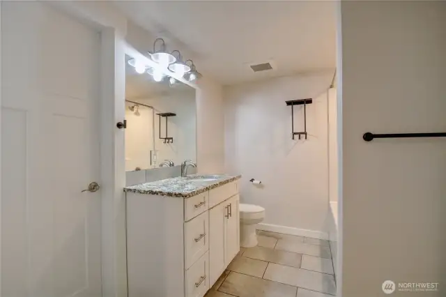 Large lower level bath