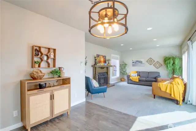 Large dining space off the kitchen