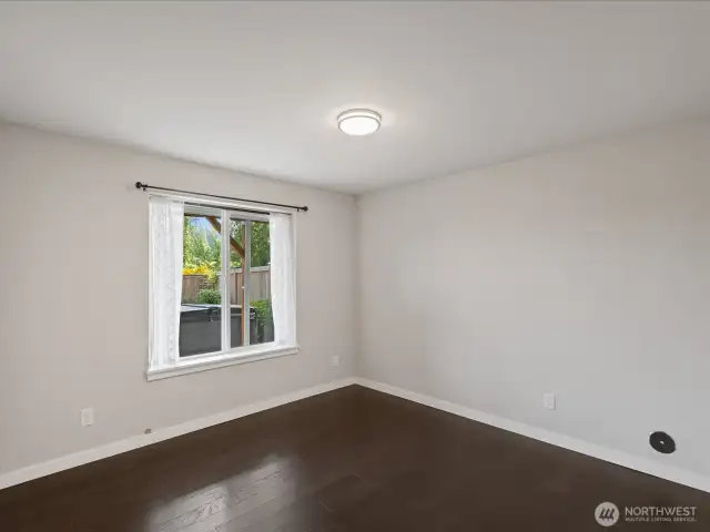 Bedroom in basement.