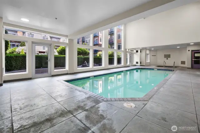 Pool on 3rd floor w/private bathrooms for changing.