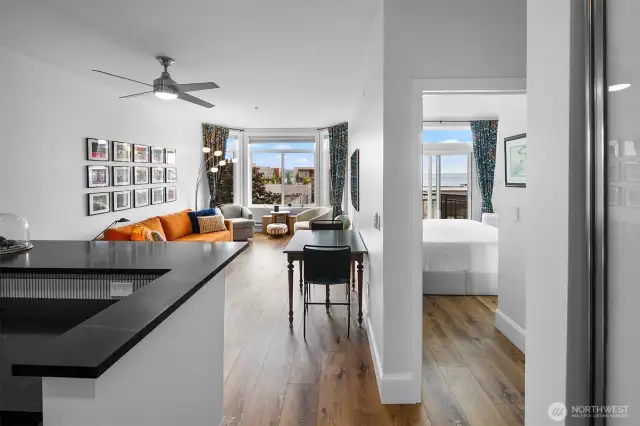 Entry to unit is such an airy and light presence that beckons that vacation feeling!