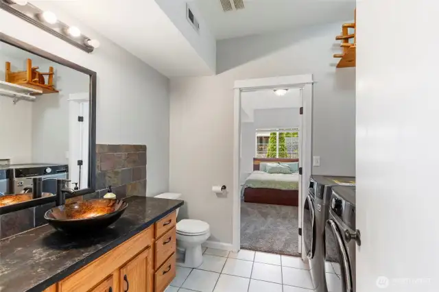 Lower level half bathroom