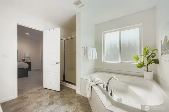 Pamper yourself in this luxurious soaking tub!