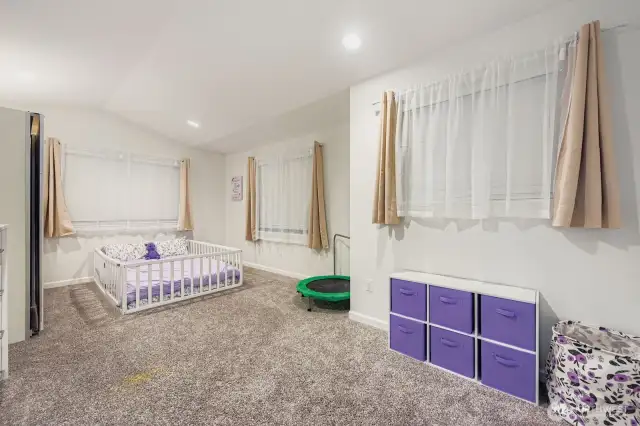 This bedroom has a built-in armoir/closet that could easily be removed for use as a bonus room/theatre, or whatever your heart desires.