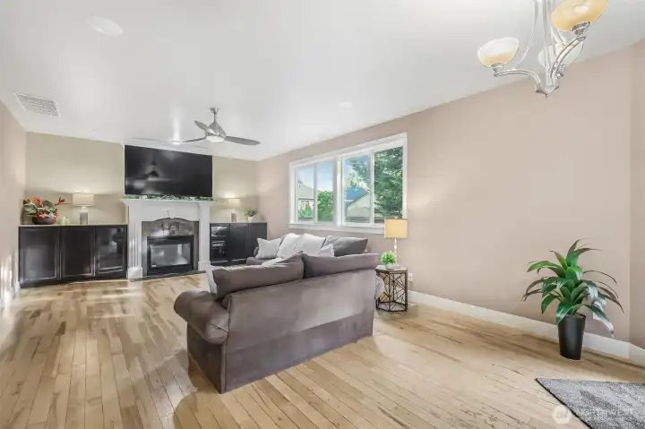 Living are with Fire place