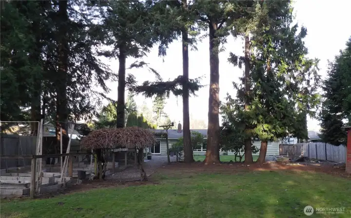 2nd back yard area looking toward house