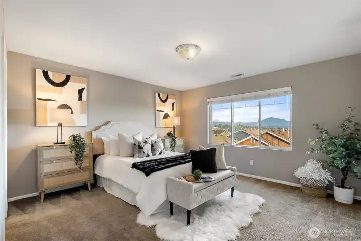 Large, roomy and look at those mountains!