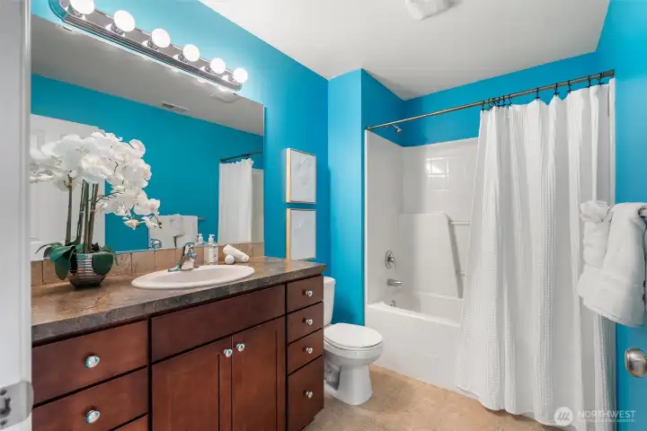 Upstairs large full bath.