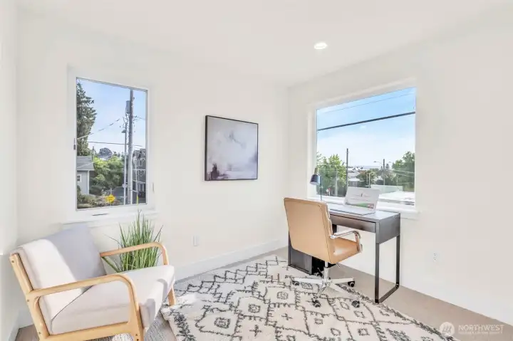 Southern bedroom looking SW.