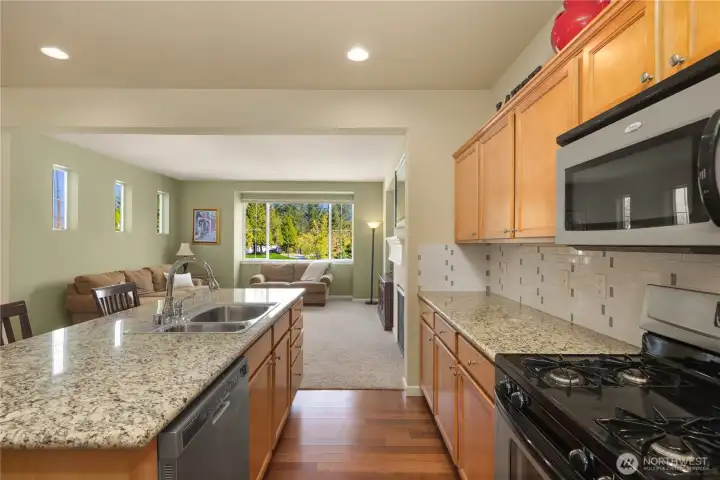 Easy flow with the kitchen open to the living room.