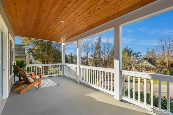 Covered porch front entrance.