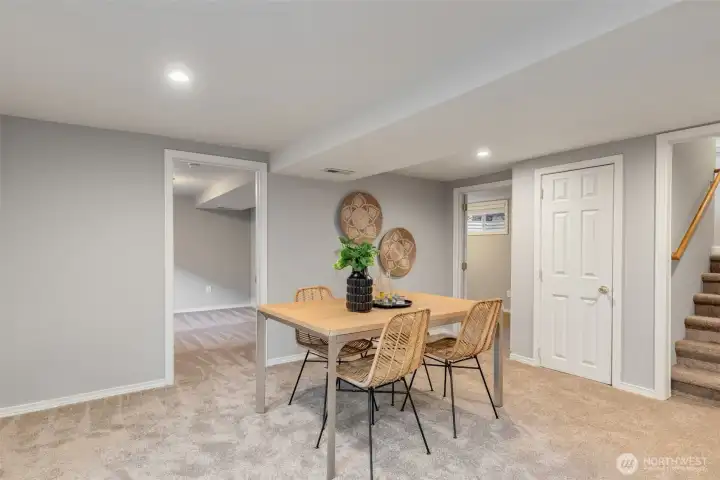 Lower level/basement living.