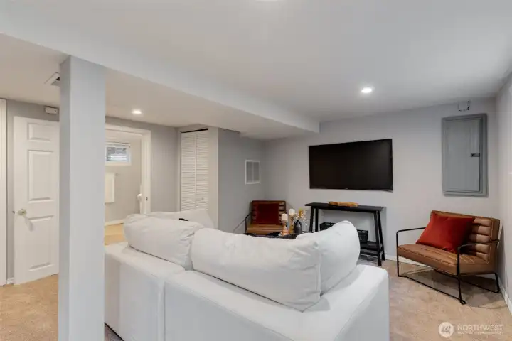 Lower level/basement living- there is an exterior door to this space.