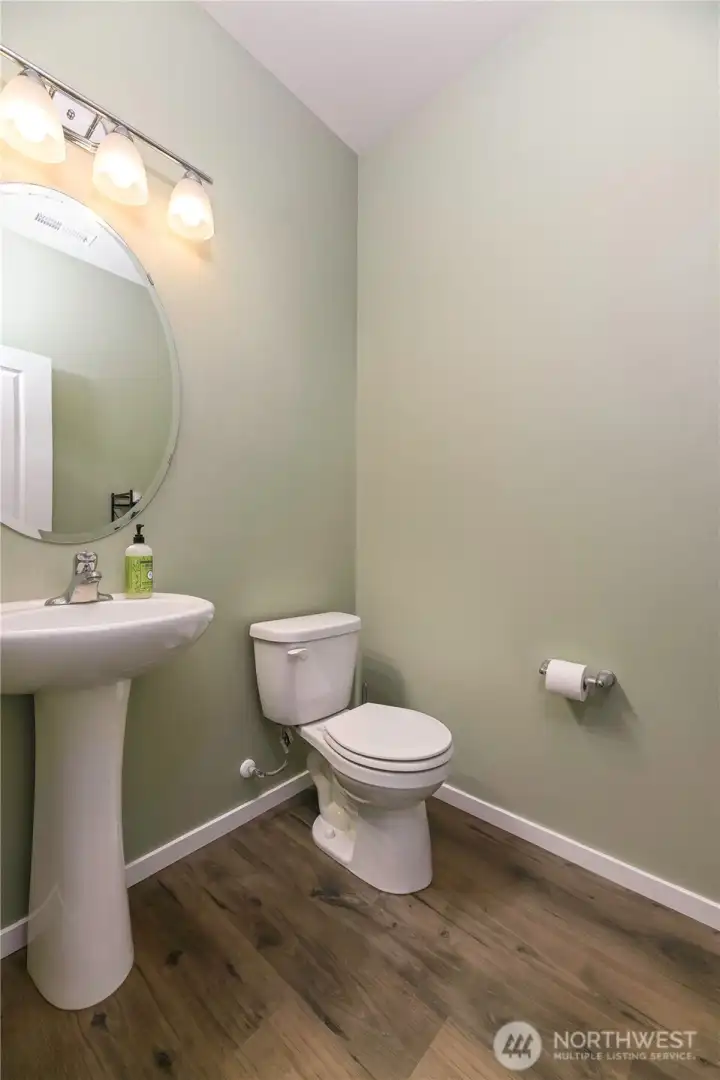 Main level half bath.