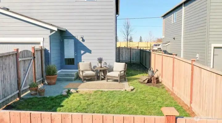 Virtually enhanced backyard.