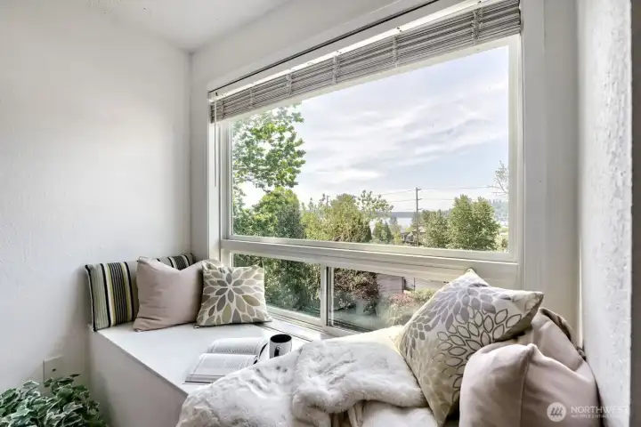 Cozy up in the window seat with a drink and take in the beautiful views