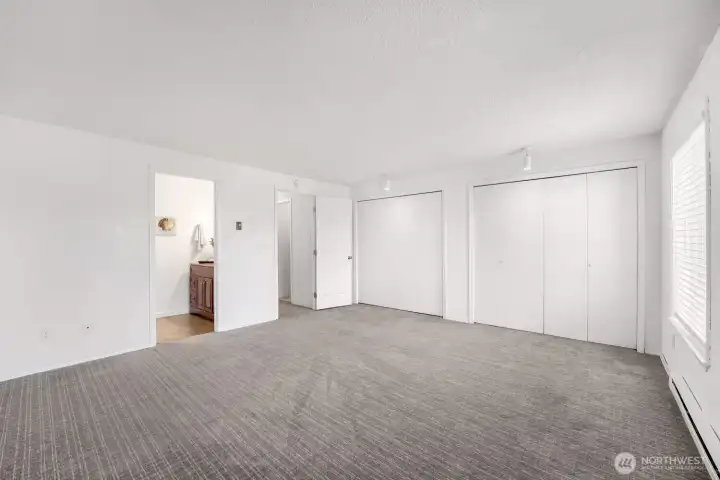 The primary suite features its own private bath