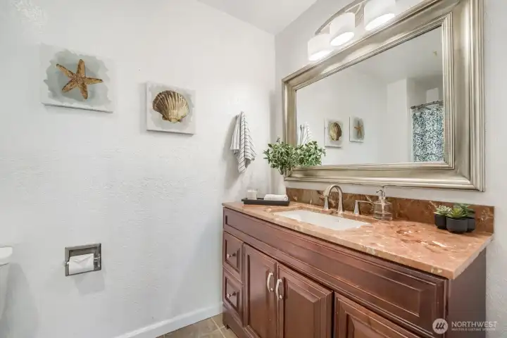 Primary bath with walk-in shower