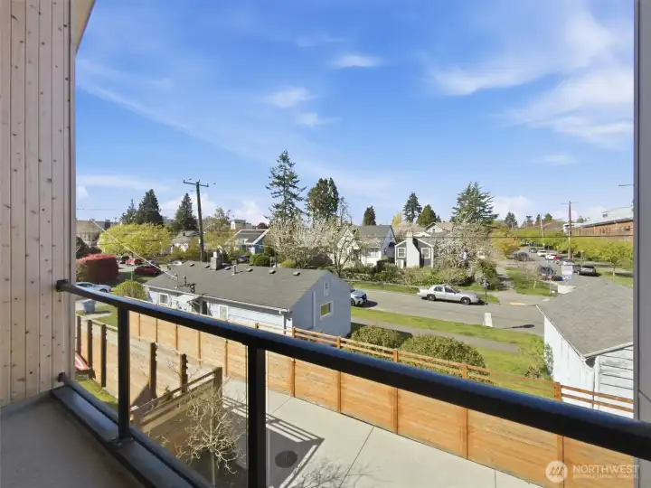 Northwest view from primary suite balcony