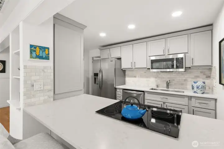 Light, bright room for creating your meals