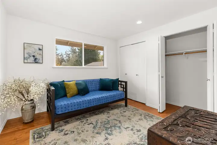 Upstairs guestroom. Lots of closet space.