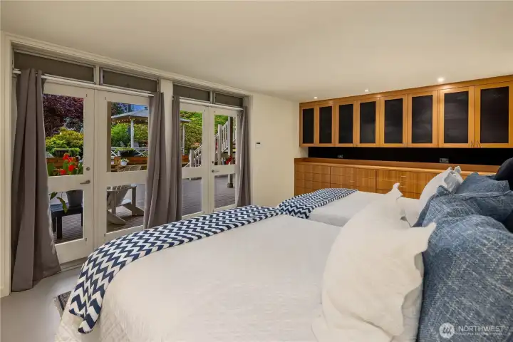 Primary bedroom with patio access