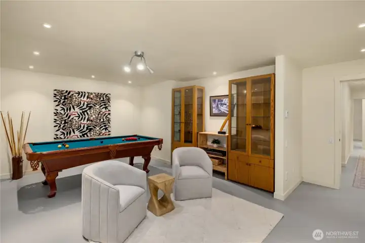 Ground floor rec room, movie room or guest room
