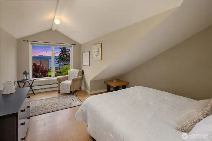 Top floor bedroom with Puget Sound Views