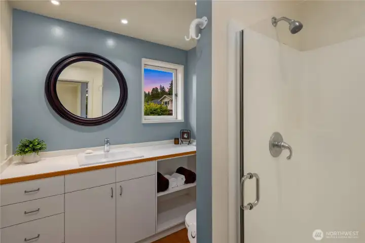 Top floor bathroom and shower