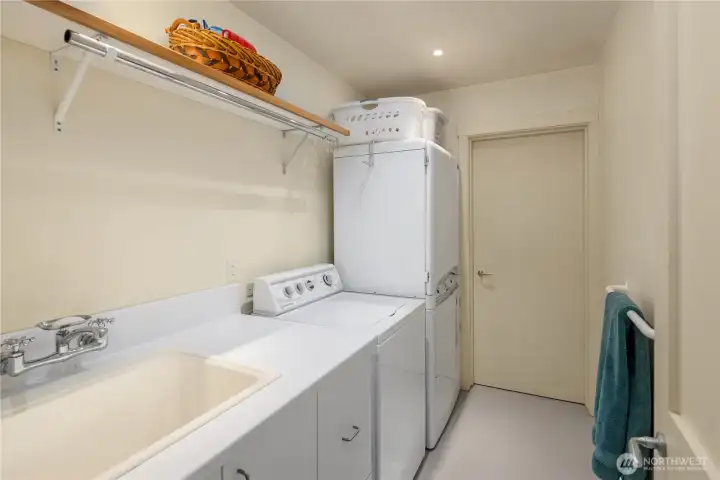 Ground floor laundry room and mechanical room