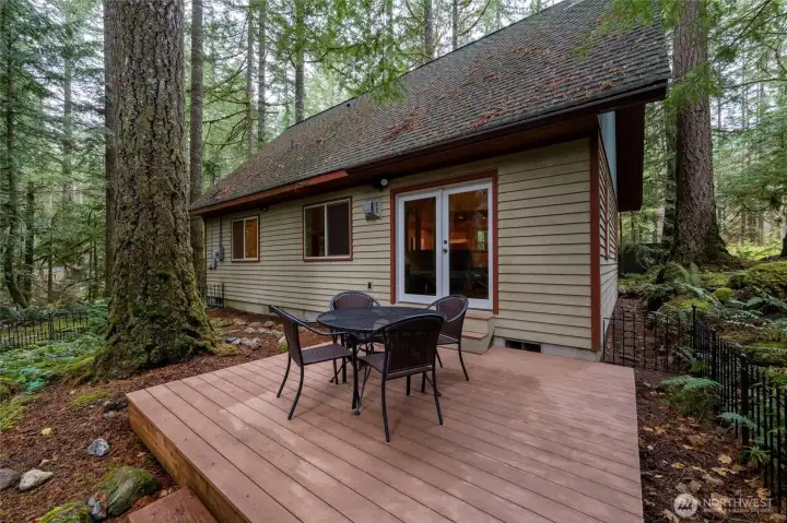 A spacious deck for gathering.