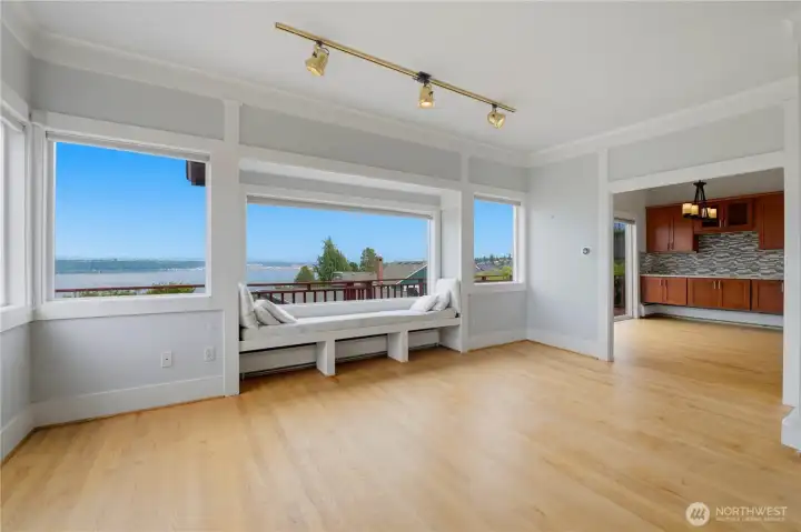 Huge views from main floor living room