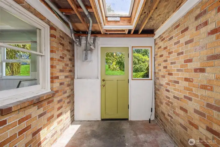 Back door enclosed porch Back door enclosed porch