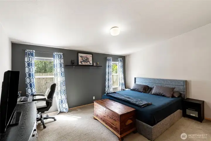 Spacious primary bedroom
